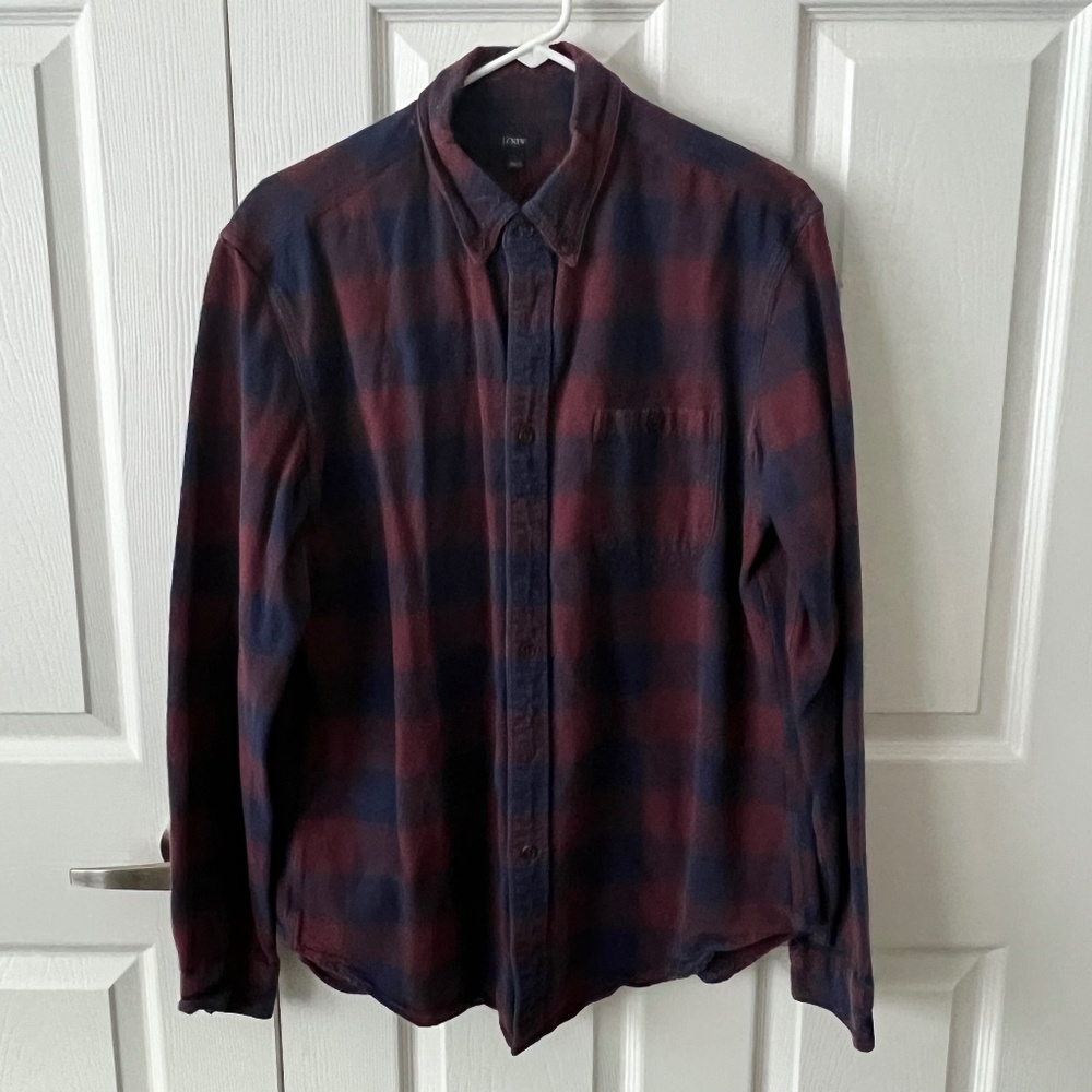 J.Crew Plaid Workshirtt - Large